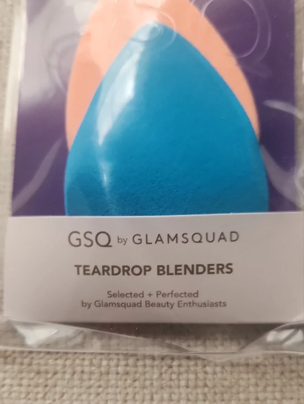 Teardrop Makeup Sponges - Blue & Peach